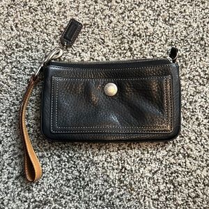 Coach leather wristlet